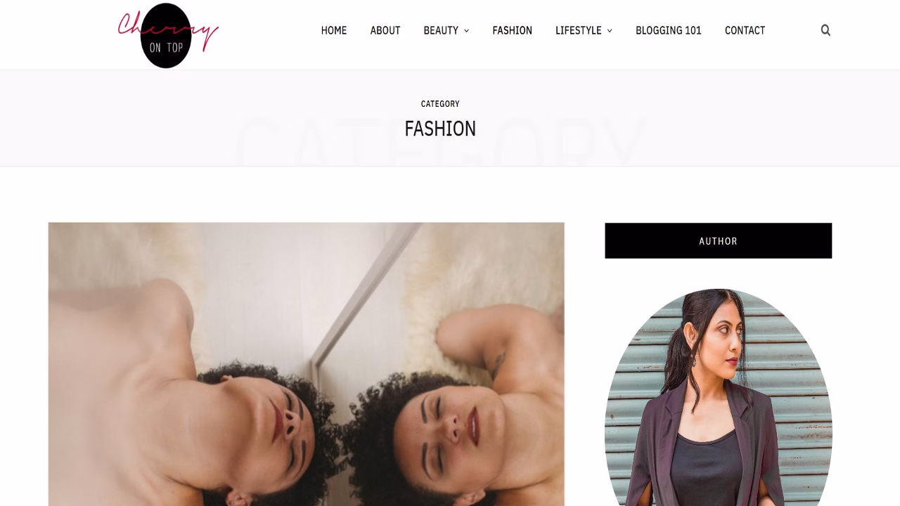 Cherry on top fashion blog Futurecept | Blogs Screenshot or Illustration of Cherry on Top Blog Showcasing Fashion Trends Style Tips and Lifestyle Content