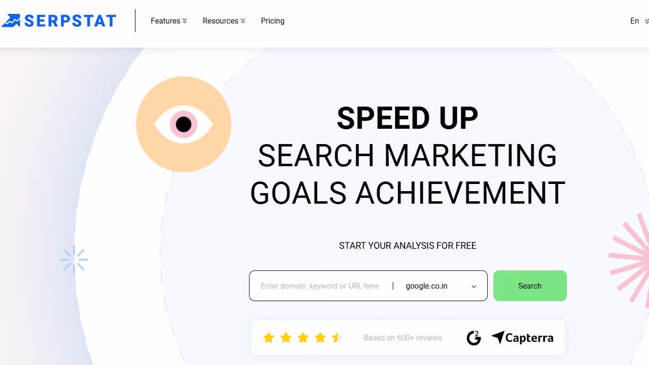 Image highlighting home page of Serpstat Futurecept | Blogs Home Page of Serpstat