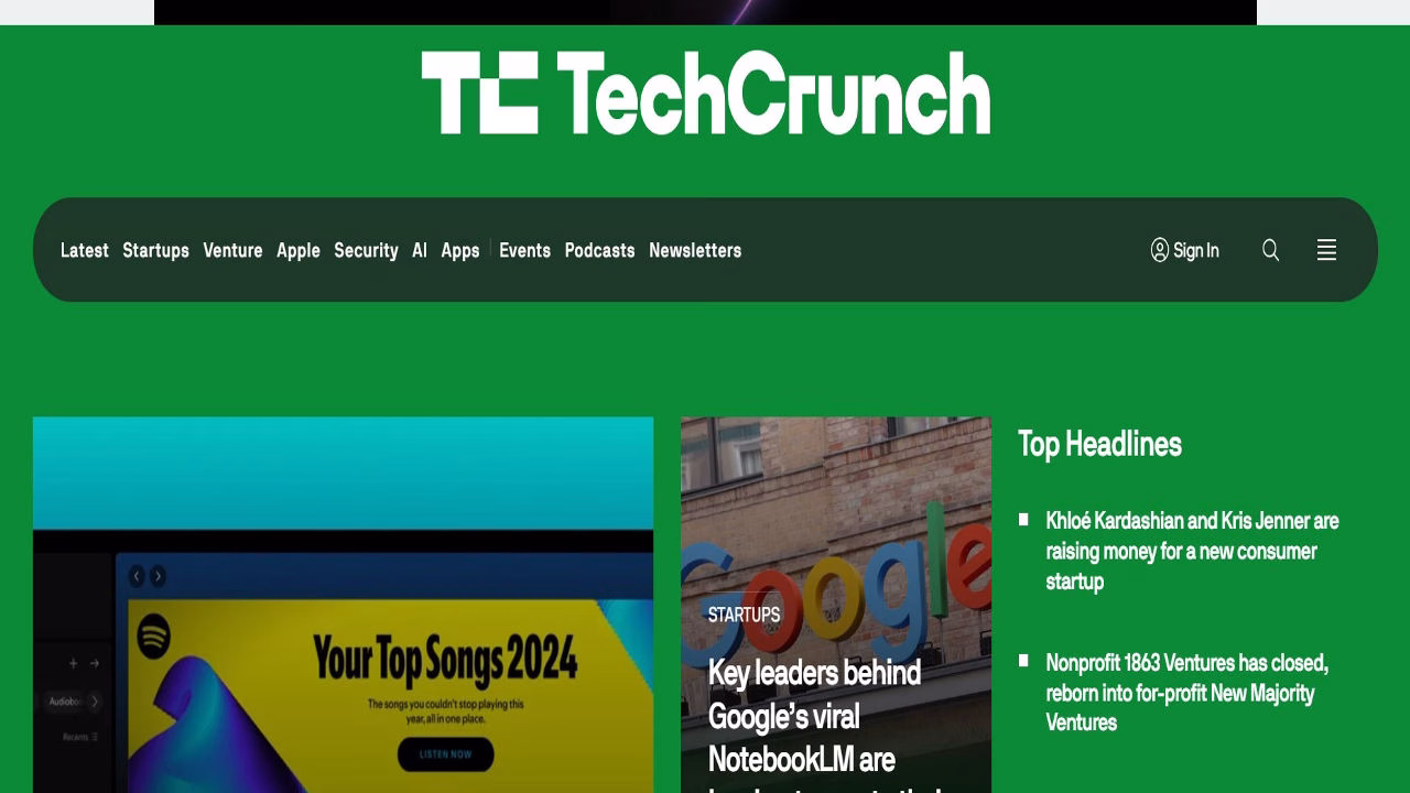 Techcrunch technology blog Futurecept | Blogs Screenshot or Illustration of Techcrunch Blog Covering Technology News Startups and Innovations